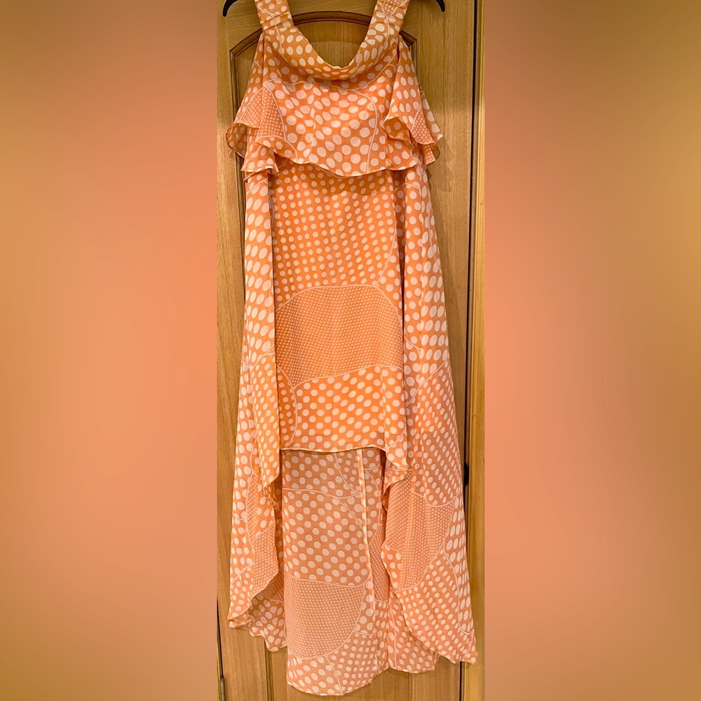 BRAND NEW Wild Meadow Off Shoulder Polka Dot Hi Lo Dress Size Medium